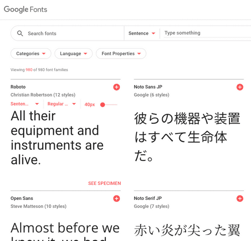 Google Web Fonts